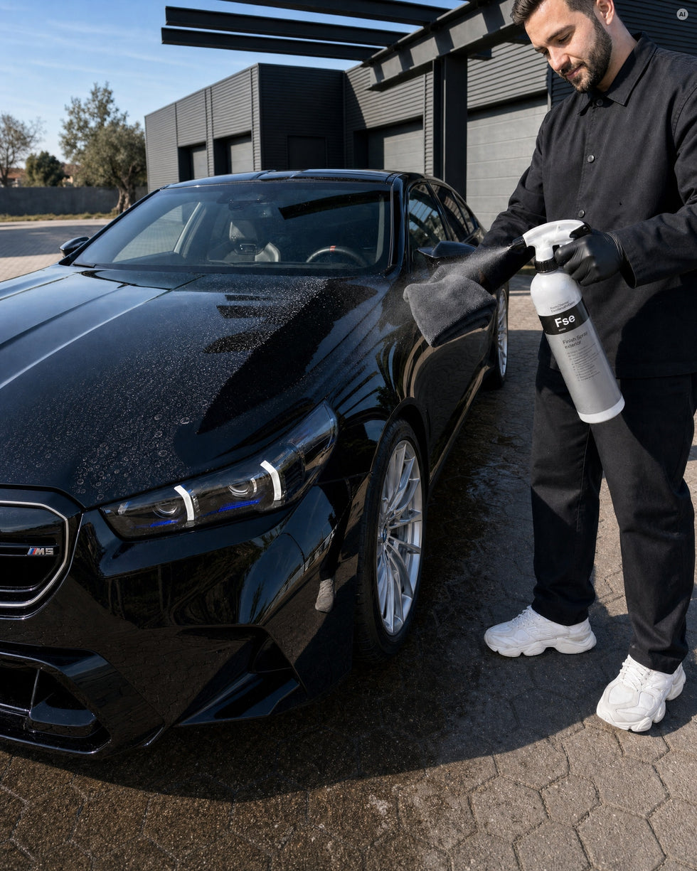 Detailing1 Hero: Quick Detailer — Koch-Chemie Finish Spray Exterior "Fse" loest Kalkflecken (Mobile)
