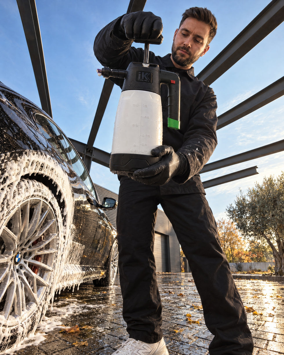 Detailing1 Hero: Pump foam sprayers — store the pressure washer frost-free, winter wash with a pump foam sprayer (Mobile)