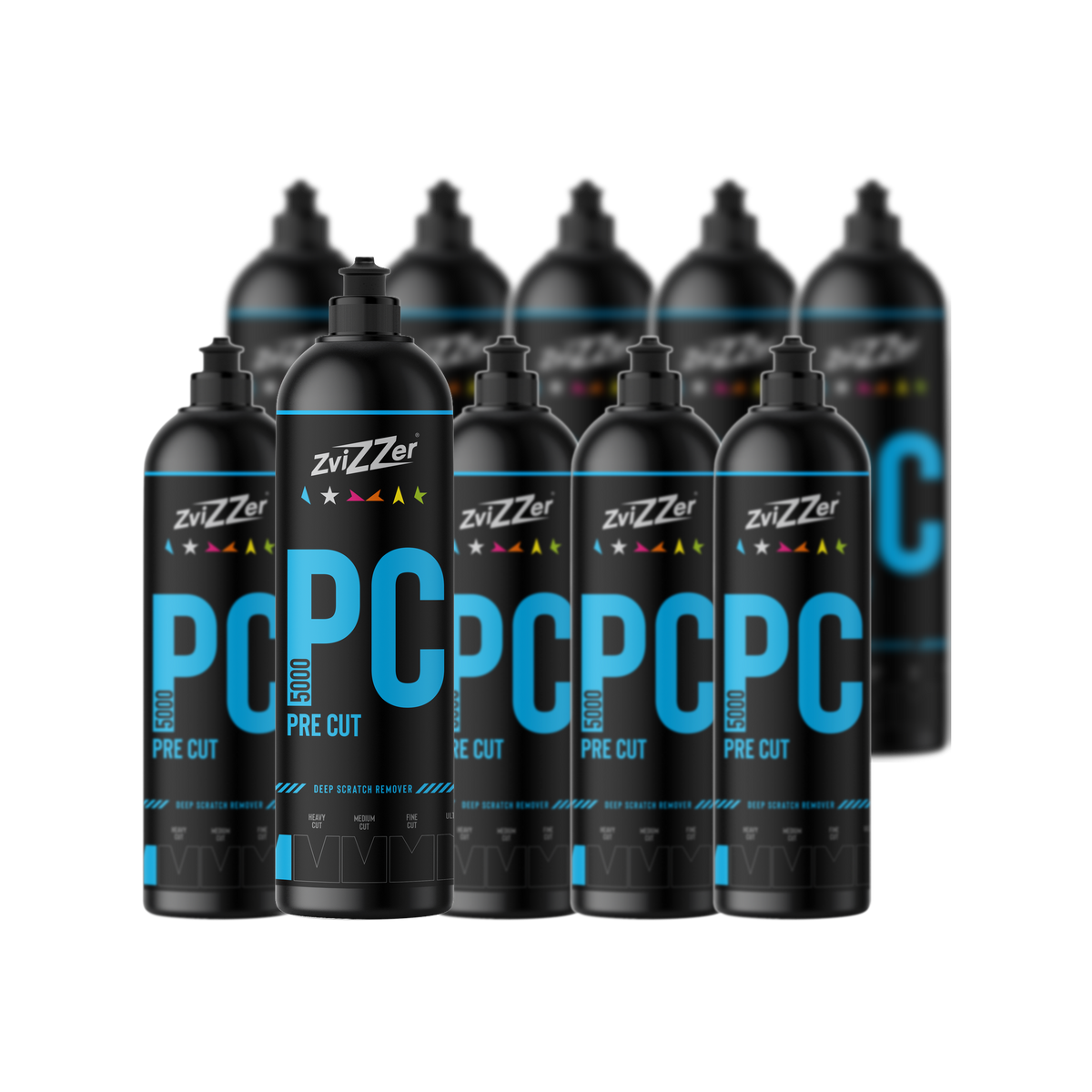 ZviZZer PC 5000 "Pre Cut" (Blau) — Schleifpolitur 750 ml / 10er-Set