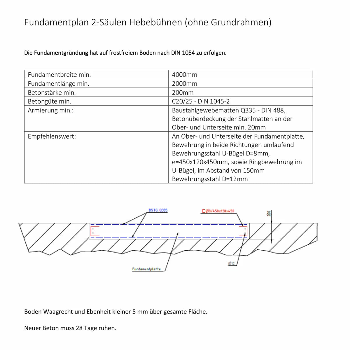 2-Säulen Spindel-Hebebühne "C-2.40" Weber-Expert-Serie für 4000kg