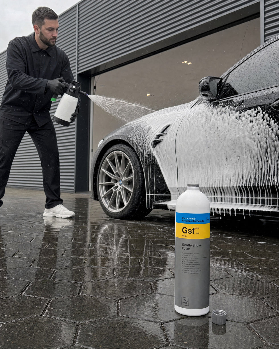 Detailing1 Hero: Snow Foam — Regen-Vorwäsche kontaktlos (Mobile)