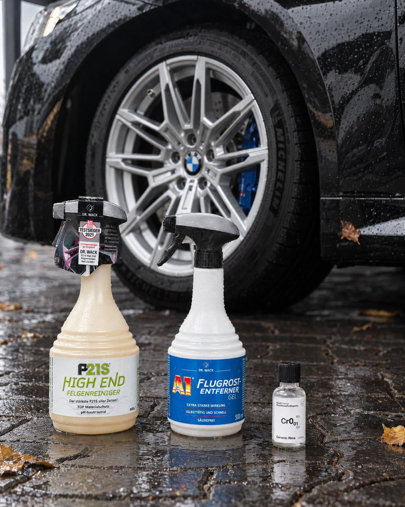 Dr. Wack P21S HIGH END, Dr. Wack A1 Flugrost-Entferner Gel und Koch-Chemie Cr0.01 vor dem BMW M2