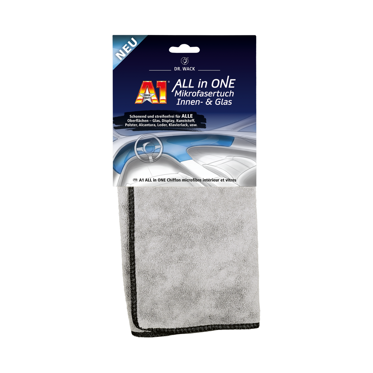 A1 "ALL in ONE" Mikrofasertuch — Dr. Wack Hellgrau / 1 Stück