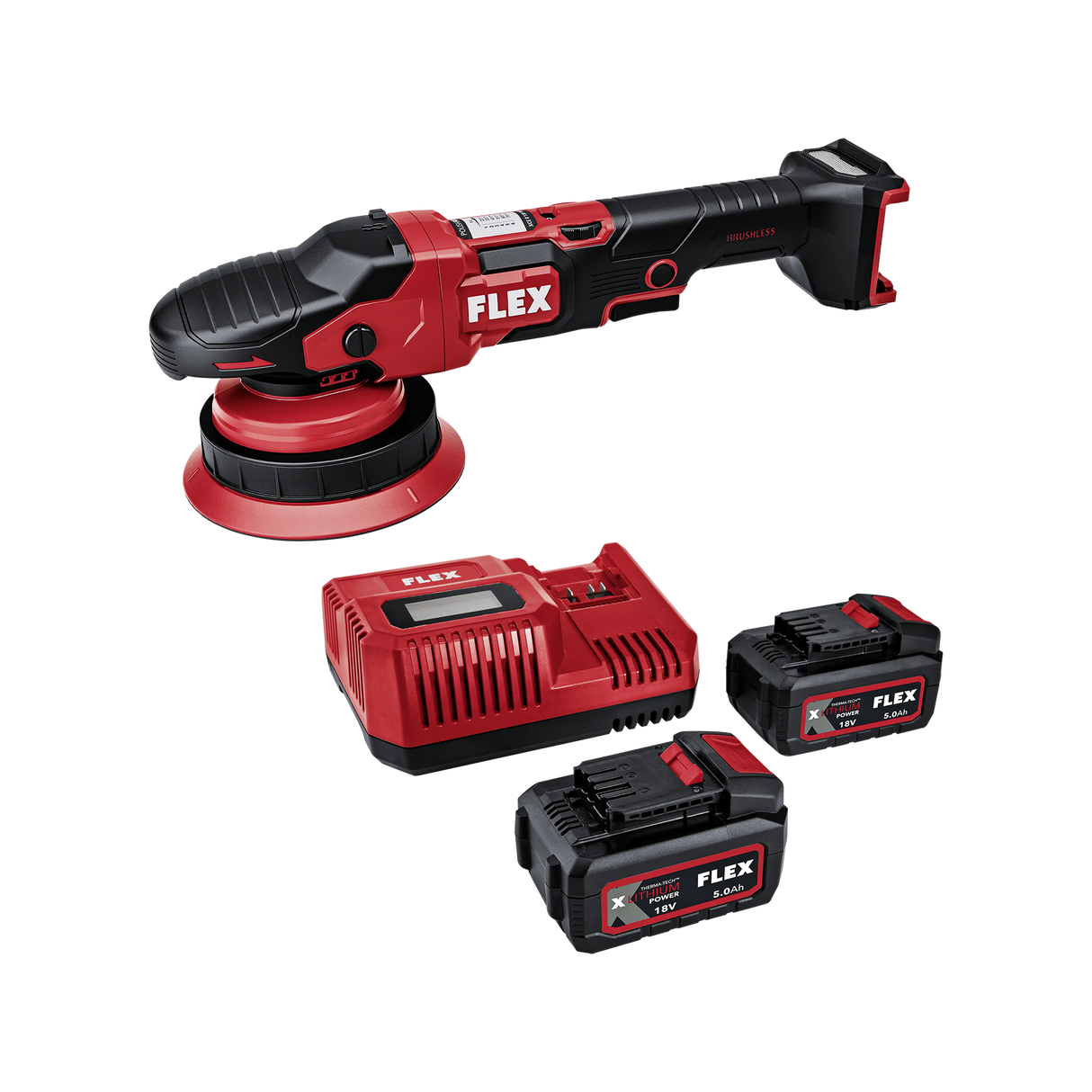 FLEX "XCE 2 8 18-EC Set" 8mm Akku-Exzenterpolierer mit Zwangsrotation Ø150mm (18V)