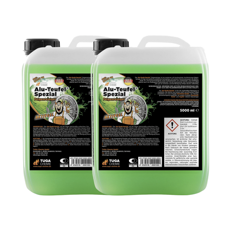 Detailing1 TUGA Chemie Alu-Teufel "Spezial"® (Grün) Felgenreiniger — 2× 5 Liter Vorteilsset