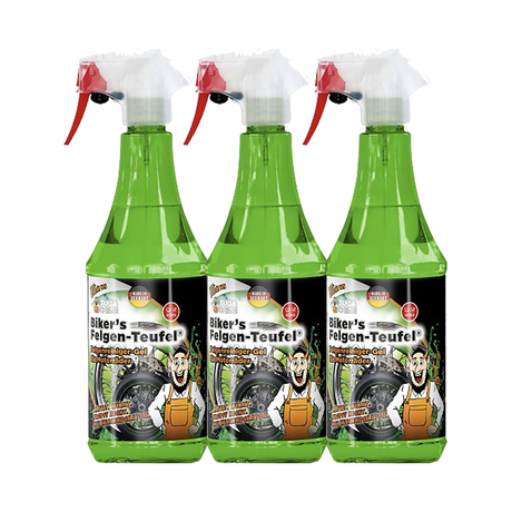 Detailing1 TUGA Chemie Biker's Felgen-Teufel® Felgenreiniger für "Motorrad" — 3× 1 Liter Vorteilsset