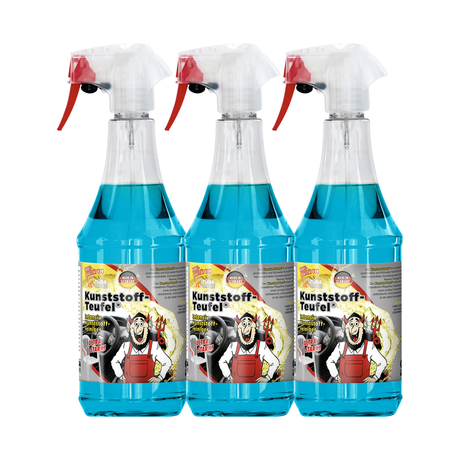 Detailing1 TUGA Chemie Kunststoff-Teufel® Innenraumreiniger — 3× 1 Liter Vorteilsset