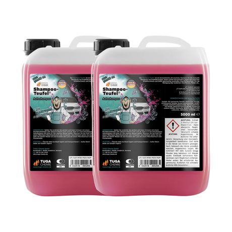 Detailing1 TUGA Chemie Shampoo-Teufel® Autoshampoo — 2× 5 Liter Vorteilsset