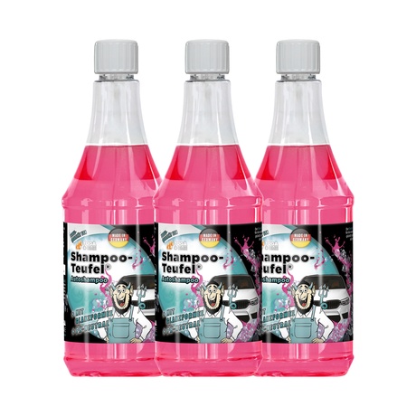 Detailing1 TUGA Chemie Shampoo-Teufel® Autoshampoo — 3× 1 Liter Vorteilsset